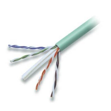 4-Pair UTP CAT6 Ethernet Cable with Solid Stranded Cu/CCA Green